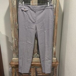 LOFT Monochrome Checkered Ankle Pants